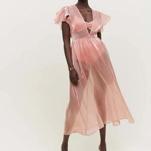 Reformation Glory Dress in Ballerina Size S